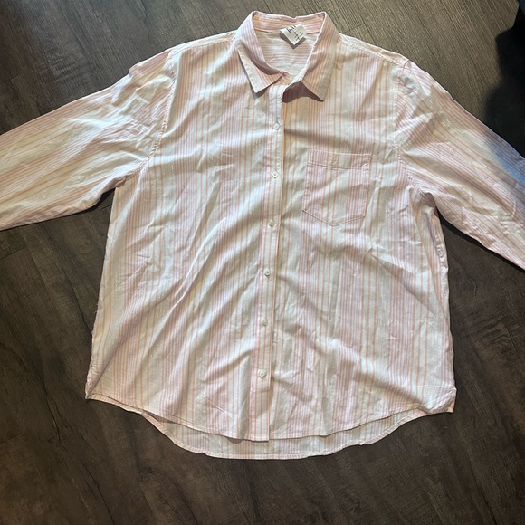 GAP Striped Long Sleeve Oxford Shirt - Picture 3 of 7